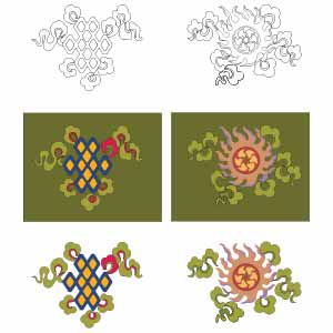 Bát bảo quạt, thêu trên đoạn - HVĐV---NGN---AO---007_ver_04