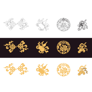 Họa tiết Bát bảo pháp luân, hồ lô, sừng tê - HVĐV---NGN---AO---103_ver_03