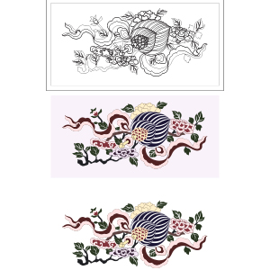 Hoa văn Bảo bối quạt lông hạc, pháp lam - HVĐV---NGN---KT---019_ver_03