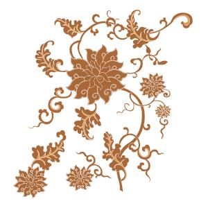 Hoa sen cách điệu trên áo đại thần