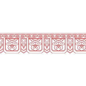 Hoa văn mây trang trí đường diềm