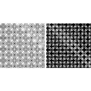 Họa tiết hoa và chữ thập