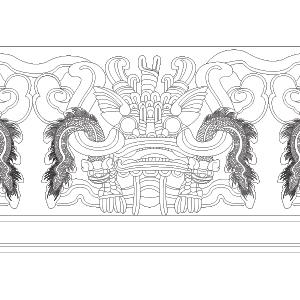 Hoa cách điệu hình mặt rồng